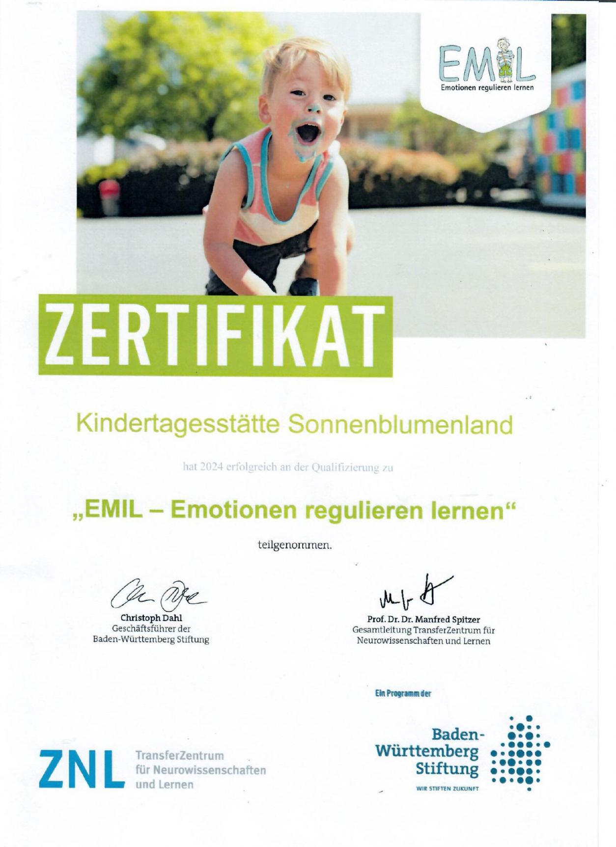 Zertifikat Fortbildung - EMIL